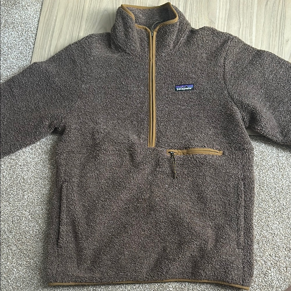 Patagonia Taupe Fleece Half-Zip Pullover